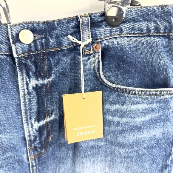 Reformation Tazz Denim Maxi Skirt Womens 30 Capsule Boho Festival Hemlock Wash - Picture 3 of 12